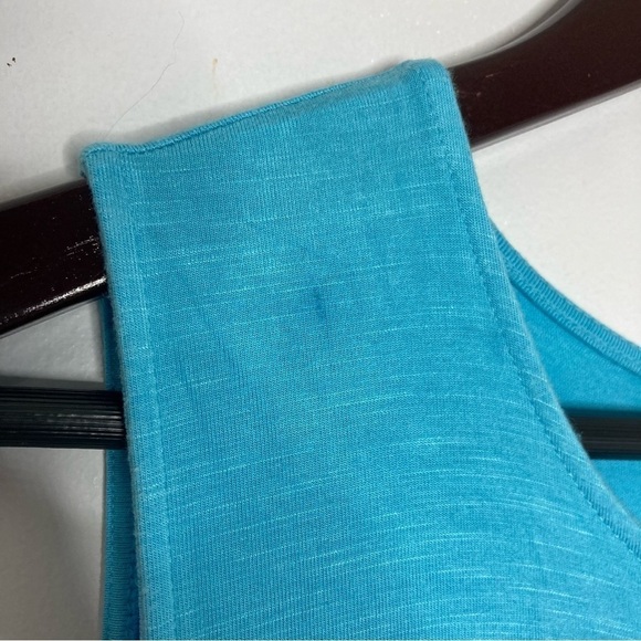 J. Jill Size Small Casual Blue Maxi Dress Sleeveless Flowy Beach Stretch - Picture 6 of 10